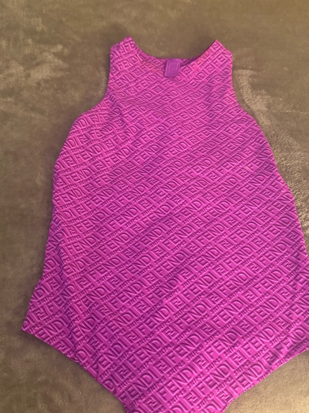 Fendi X SKIMS Pink  Embossed Logo Bodysuit